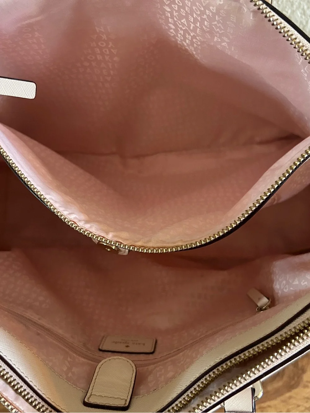 Kate Spade Laurel Way Leighann Saffiano Leather Satchel Crossbody Tote Blush